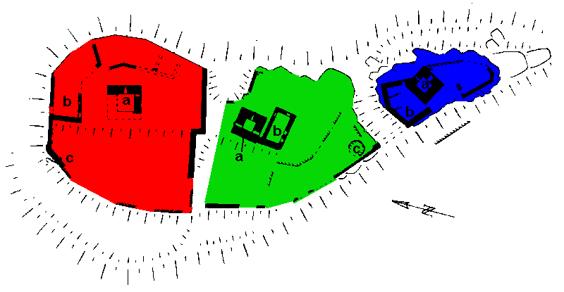 Plan des châteaux